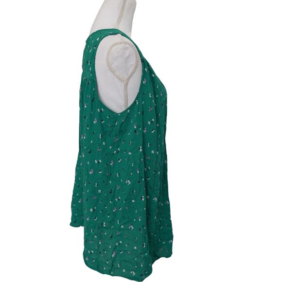 Isabel Maternity Teal‎ Floral Tank boho Size xl - Picture 4 of 6